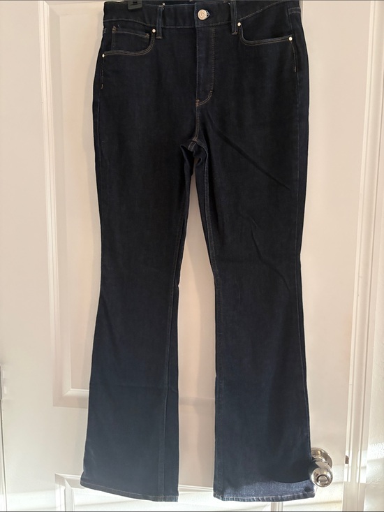 White House Black Market Denim - White House Black Market Dark Navy Wide Leg Jeans